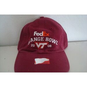 VIRGINIA TECH HOKIES 2008 GOLF BEACH STRAPBACK‎ DEADSTOCK HAT CAP VINTAGE C3